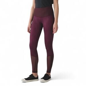Lululemon Sweaty Endeavor Tight 6 Star Pixel Raspberry Bordeaux Drama W5LBDS